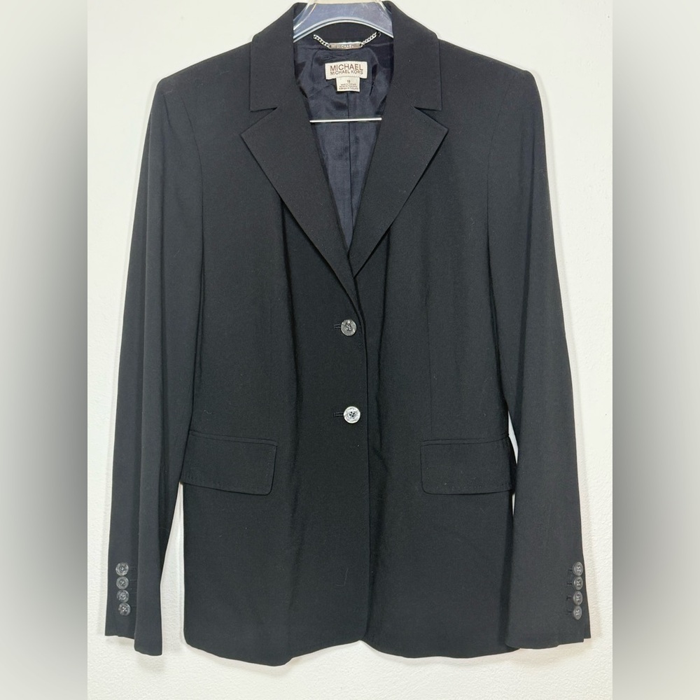 Michael Michael Kors Women's Classic Black Blazer Size 10 Professional Workwear